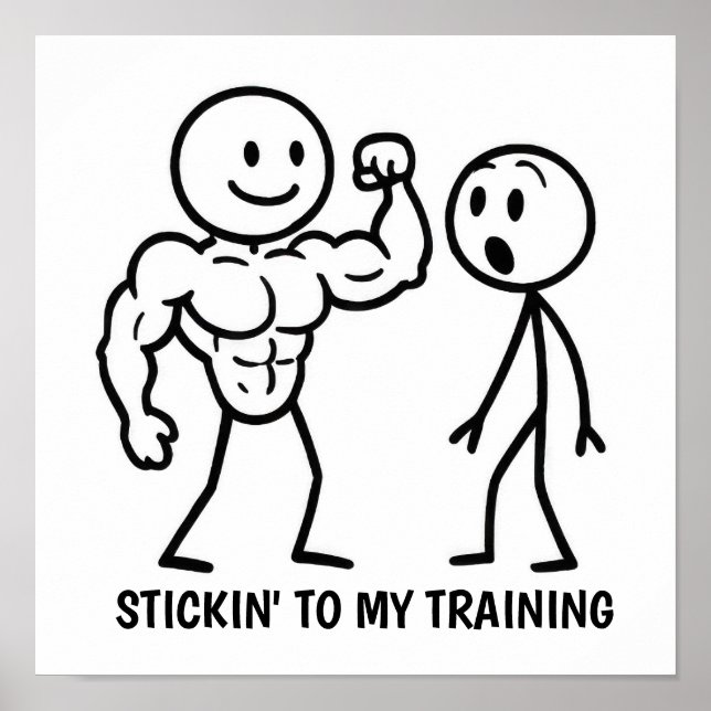 Póster Figura de Gym Stick (Frente)