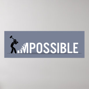 Póster Figura de inserción imposible