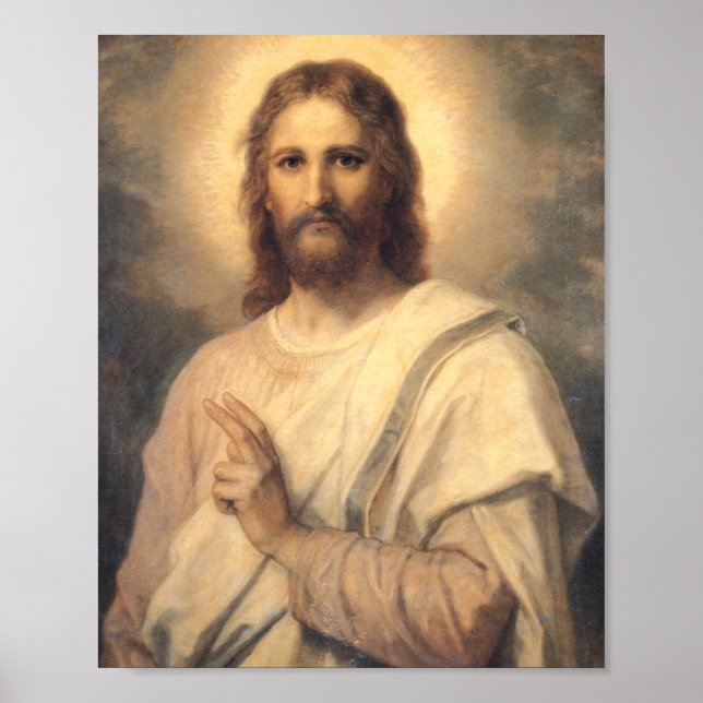 Póster Figura De Jesucristo Por Heinrich Hofmann (Frente)