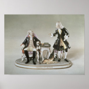 Póster Figura de la porcelana de Frederick II de Prusia