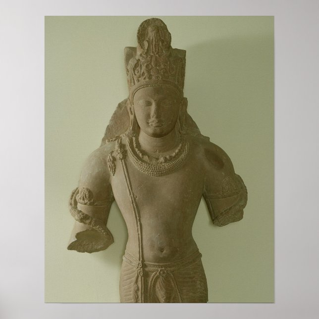 Póster Figura de Lord Vishnu, Mathura (arenisca roja) (Frente)