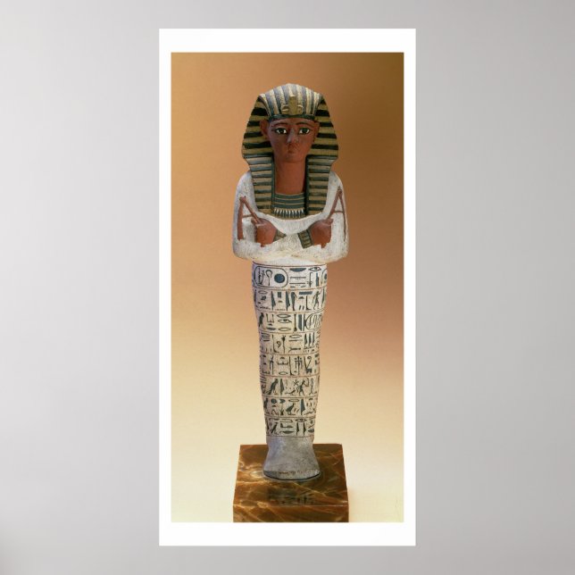 Póster Figura de Shabti de Ramesses IV, Nuevo Reino (estu (Frente)