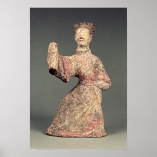 Póster Figura de un bailarín macho, artefacto de la tumba