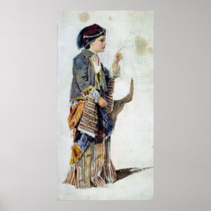Póster Figura de un chica disfrazado de turco del siglo X