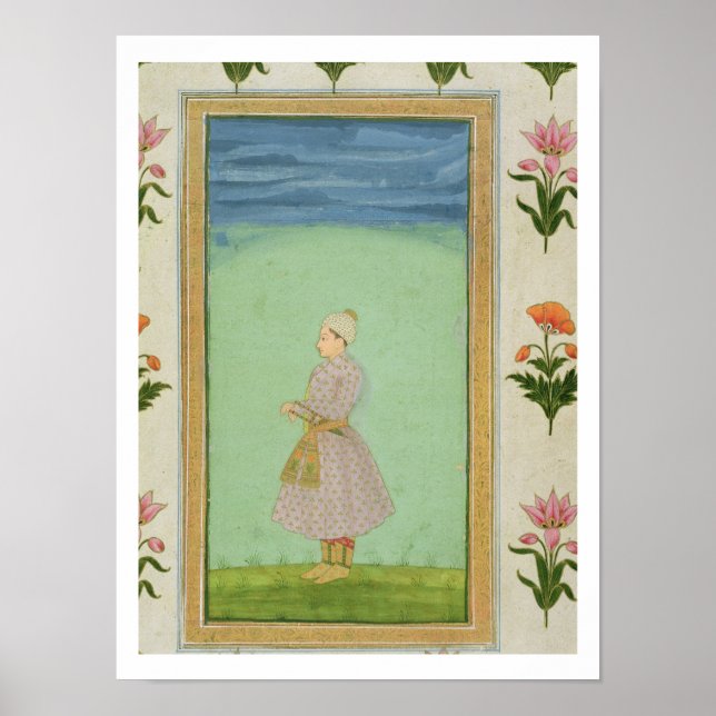 Póster Figura de un niño con una daga de joyas (Frente)