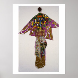 Póster Figura Elegante Con Cuentas