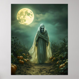 Póster Figura espectral a la luz de la luna