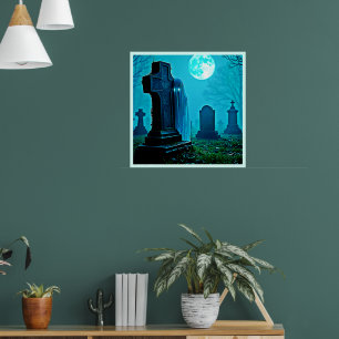 Póster Figura fantasma en un diseño de jardín de infancia