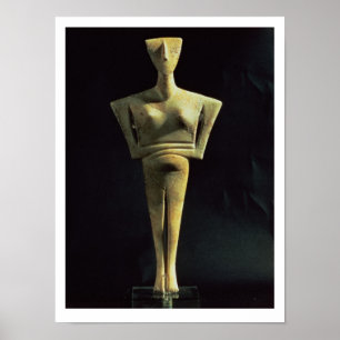 Póster Figura femenina de Cycladic, de la isla de Amorgo,
