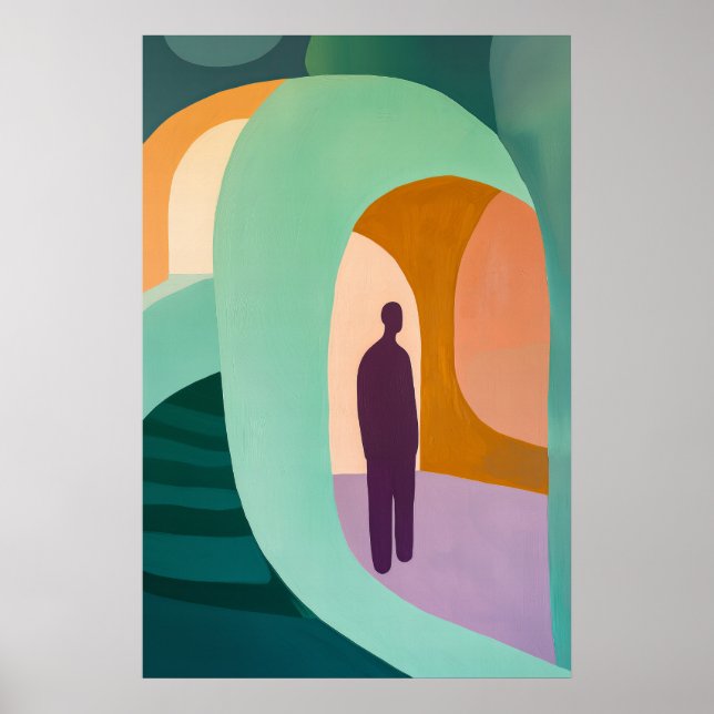 Póster Figura heróica en el paso de arco de 1839 (Frente)