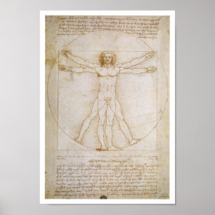 Póster Figura humana en el círculo, ilustrando la