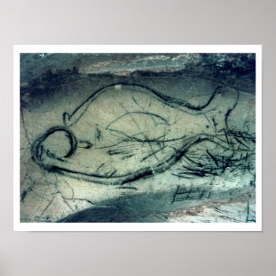Póster Figura marina, período paleolítico (c.40000-12000