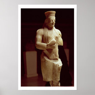 Póster Figura masculina de una joven ateniense sosteniend