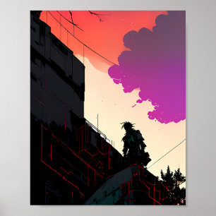 Póster Figura solitaria