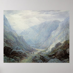 Póster Figuras que descansan en el camino a través de un