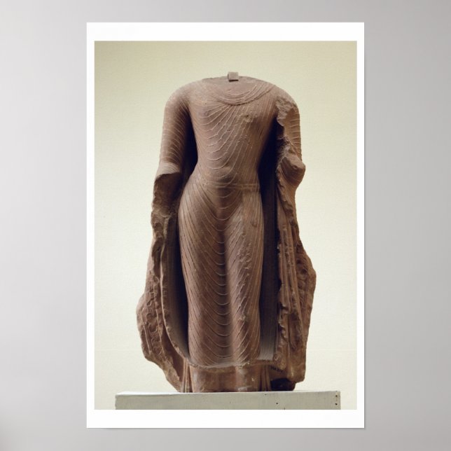 Póster Figure of a standing Buddha, Jamalpur, Mathura (re (Frente)