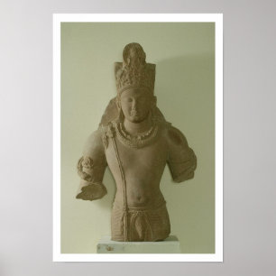 Póster Figure of Lord Vishnu, Mathura (red sandstone)