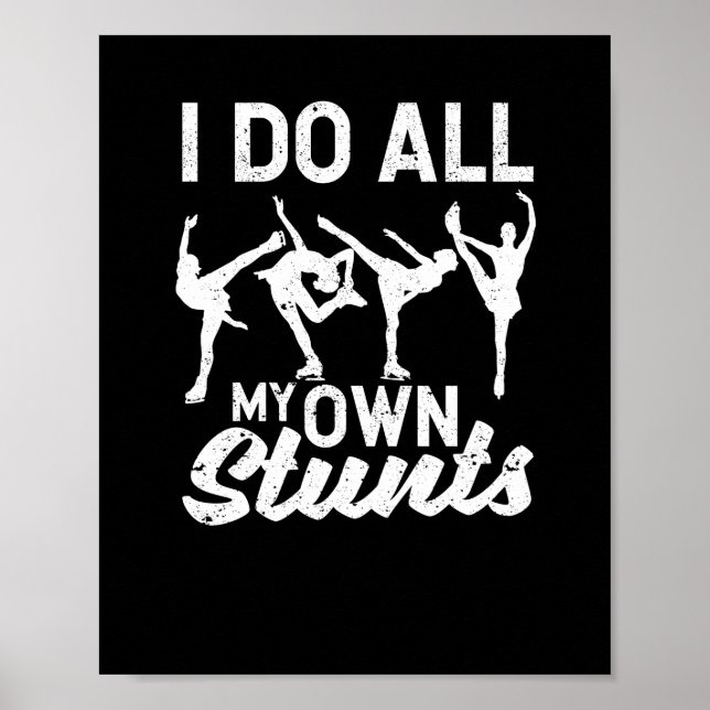 Póster Figure Skating Cute Funny Ice Skater (Frente)