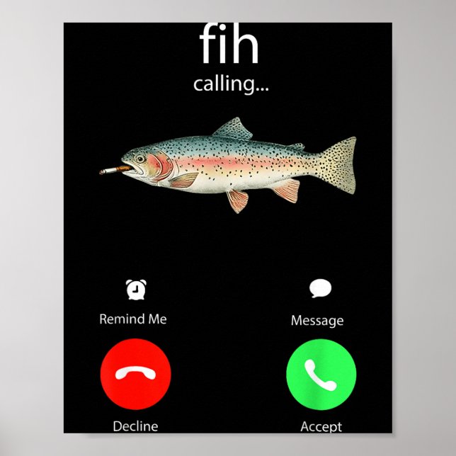 Póster Fih Calling Remind Me Message Decline Accept Phone (Frente)