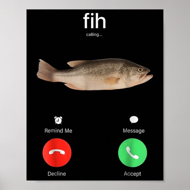 Póster Fih Calling Remind Me Message Decline Accept Phone (Frente)