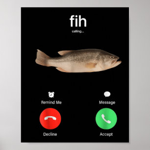 Póster Fih Llamada Recordarme Mensaje Rechazar Aceptar Te