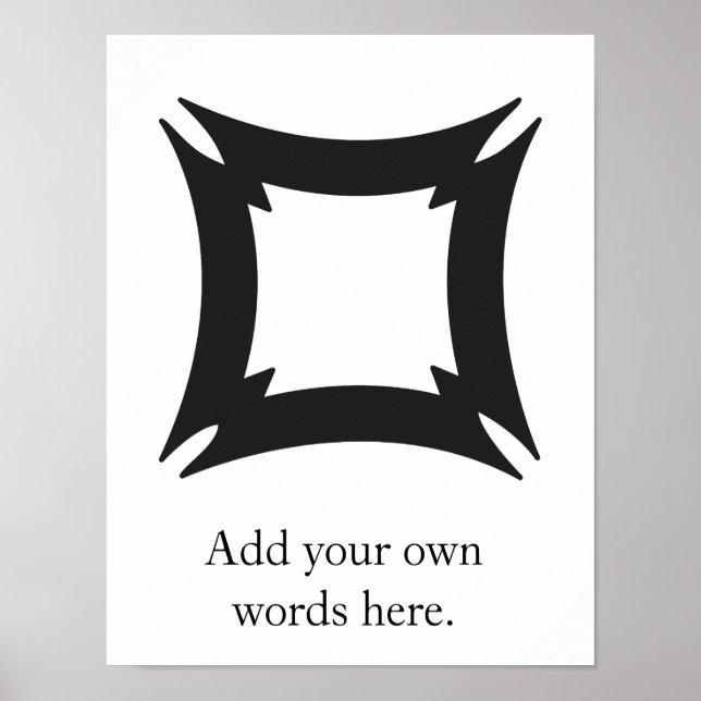 Póster FIHANKRA | Símbolo Adinkra de seguridad (Frente)