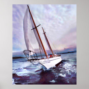 Póster Fijación de la vela en horario de verano
