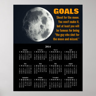 Póster Fijación de los objetivos del calendario desmotiva