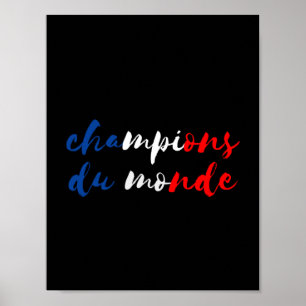 Póster Fijar fútbol Francia campeones del mundo 2018