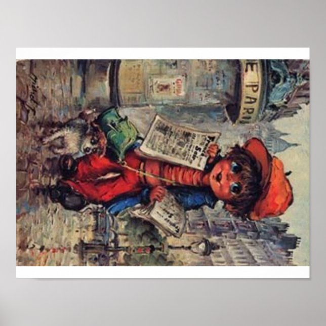 Póster Fijar poulbot en el Diario (Frente)