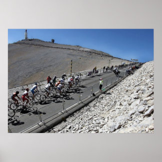 Póster Fijar vuelta de Francia cumbre Ventoux