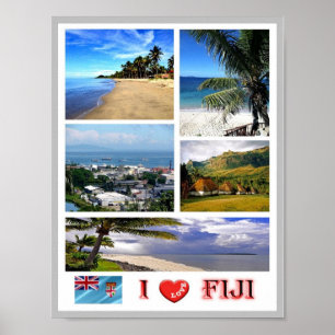 Póster Fiji - I Love -