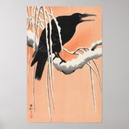 Póster Fila en la rama Snowy de Ohara Koson (1900-1930)