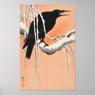 Póster Fila en la rama Snowy de Ohara Koson (1900-1930)