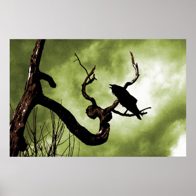 Póster Fila En Un Poster De Rama De Árbol Muerto (Frente)