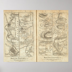 Póster Filadelfia a la hoja de ruta de Washington 2
