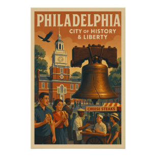 Póster Filadelfia - Ciudad de la Historia y la Libertad