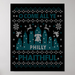 Póster Filadelfia Feo Navidad Venid Todos Los De Filadelf