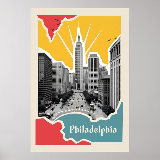Póster Filadelfia retro (Frente)