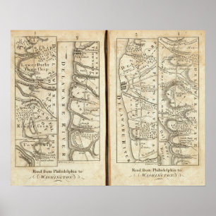 Póster Filadelfia y la hoja de ruta de Washington 3
