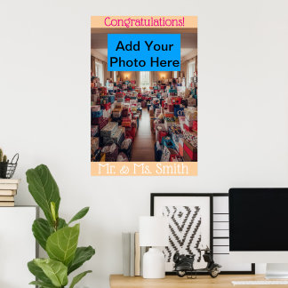 Póster Filas de regalos de boda