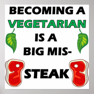 Póster Filete vegetariano por completo