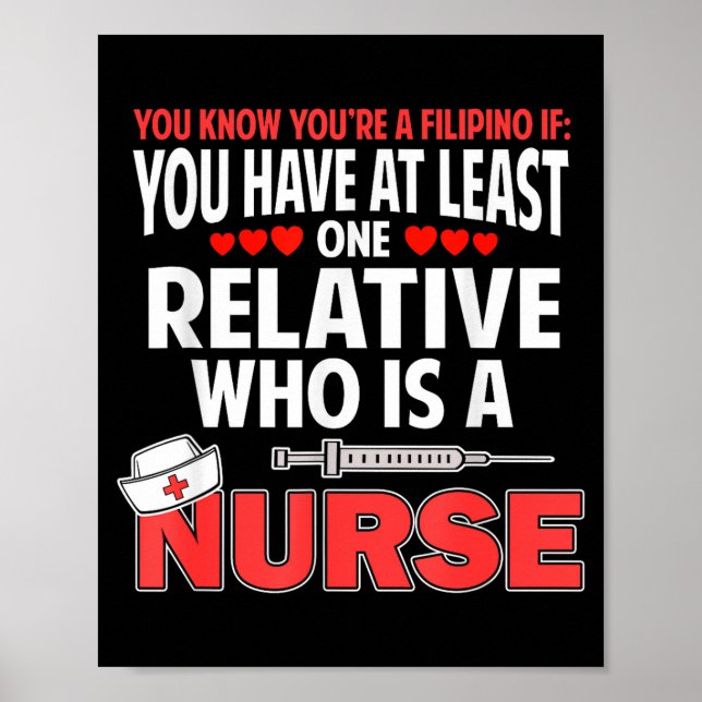Póster Filino Nurse Funny Saying Philipnes Noy Men Women  (Frente)