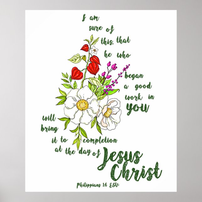 Póster Filipenses 1:6 (Frente)