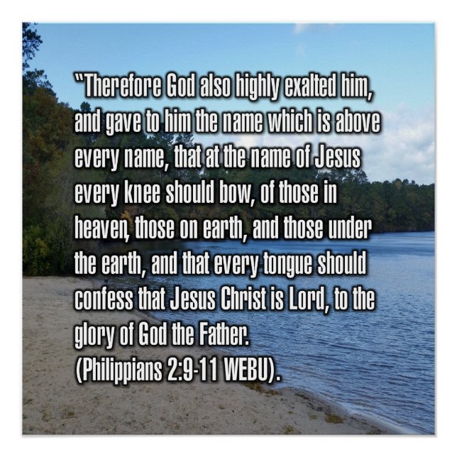 Póster Filipenses 2:9-11 WEBU (Anverso)