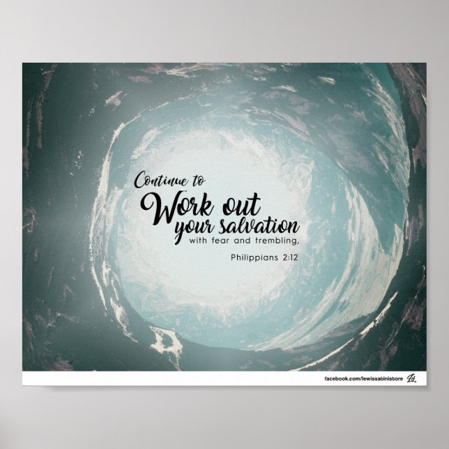 Póster Filipinas 2:12 - Trabaja tu salvación (Frente)