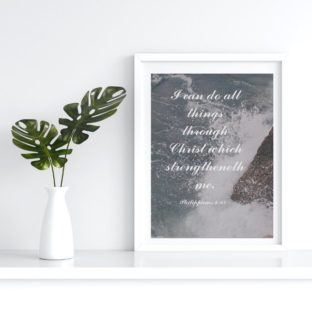 Póster Filipinas 4:13 Biblia Verse Océano Majestuoso (Subido por el creador)