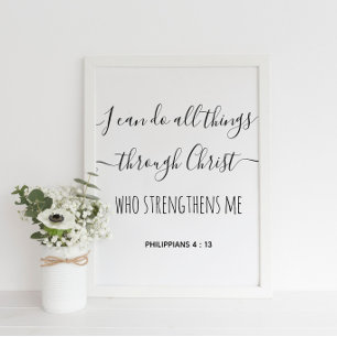 Póster Filipinas 4 : 13 Cita cristiana simple