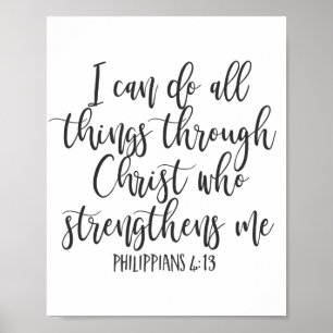 Póster Filipinas 4:13 Puedo hacer todas las cosas Poster