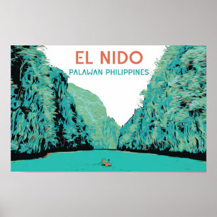 Póster Filipinas, El Nido Palawan maravilla de la natural